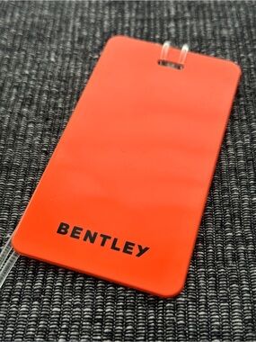 BENTLEY Neon Orange Luggage Tag Travel Suitcase Identifier